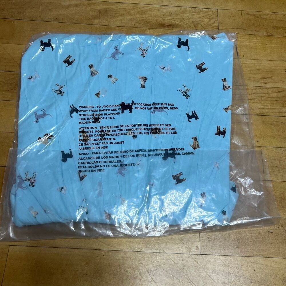 Janie and Jack, The Dog Icon Collared Dress in Breezy Blue Dog Friends, Girl’s 7 - Picture 8 of 8